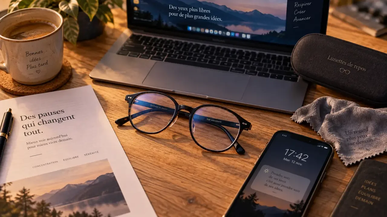 Les lunettes de repos améliorent le confort, mais ne corrigent pas la vue